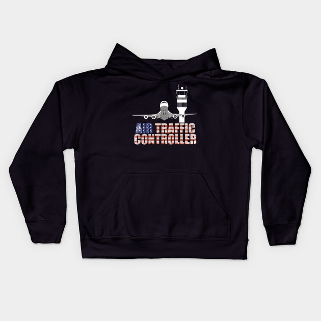 Air Traffic Controller Kids Hoodie by hadlamcom